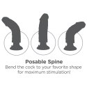 Pipedream King Cock 23 cm Jasny - Wibrator elastyczny z przyssawką King Cock