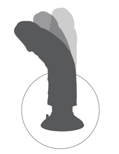 Pipedream King Cock 23 cm Jasny - Wibrator elastyczny z przyssawką King Cock