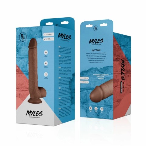Real Fantasy Myles - anatomiczny model intymny 28 cm z przyssawką Real Fantasy