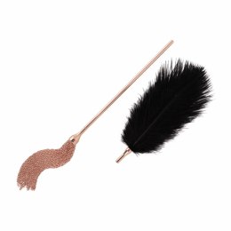 Rosy Gold Feather Tickler & Whip 2w1 - Roża Złota, elegancki design Rosy Gold