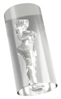 STROKER Female Shaped Tunnel - przezroczysta maszyna intymna 14,2 cm TPE Stroker