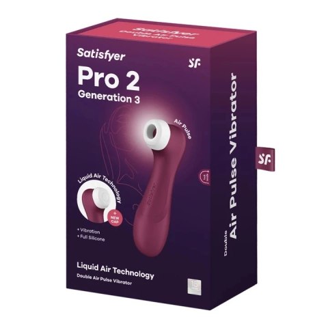 Satisfyer Pro 2 Generation 3 Czerwony - technologia Liquid Air, aplikacja Satisfyer