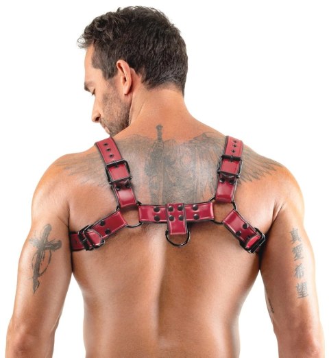 Svenjoyment Men's Chest Harness czerwony S-XL regulowany vegan Svenjoyment