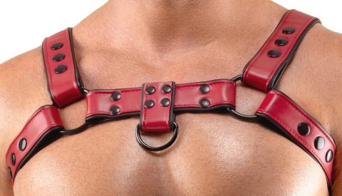 Svenjoyment Men's Chest Harness czerwony S-XL regulowany vegan Svenjoyment