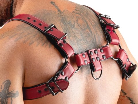 Svenjoyment Men's Chest Harness czerwony S-XL regulowany vegan Svenjoyment