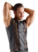 Svenjoyment Net Shirt XL - Koszulka męska siateczkowa z wetlook, złote detale Svenjoyment