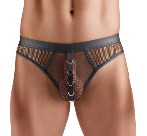 Svenjoyment Thong Net XL - siateczkowy model z ozdobnymi pierścieniami Svenjoyment