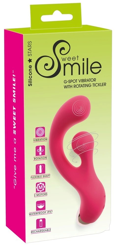 Sweet Smile G-Spot Vibrator z rotacją i podwojną mocą, fioletowy 18 cm Sweet Smile