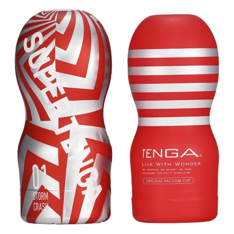 Tenga Super Storm Crash - jednorazowa maszyna intymna, system Vacuum, 16 cm TENGA