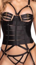 Cottelli Lingerie Corset Straps 80B/M czarny, regulowane paski Cottelli