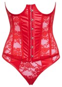 Cottelli Lingerie Open Cup Corset M czerwony koronkowy komplet Cottelli