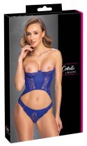 Cottelli Lingerie Royal Blue - Gorset bez ramiączek z koronką M Cottelli