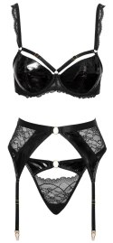 Cottelli Lingerie Zestaw Bielizny 3-częściowy 80B/M, koronka i winyl Cottelli