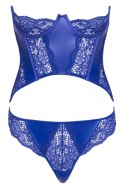 Cottelli Lingerie gorset niebieski L koronkowy z połyskiem Cottelli