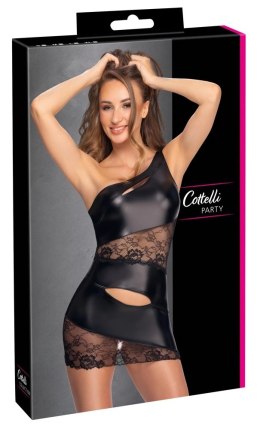 Cottelli PARTY Sukienka Asymetryczna XL Czarna z Koronką Cottelli