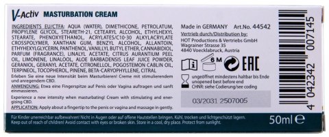 HOT V-Activ Unisex Krem Intymny z CBD 50 ml pielęgnujący HOT