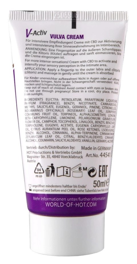 HOT V-Activ krem pielęgnacyjny z CBD 50 ml - odżywczy do pielęgnacji skory HOT