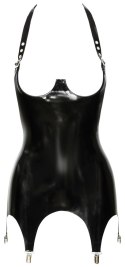 LateX Czarna Koszulka Bez Biustu Na Szelkach XL, naturalny lateks Late X
