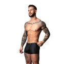 Male Power Snap Off Short M czarne szorty z zatrzaskami Male Power