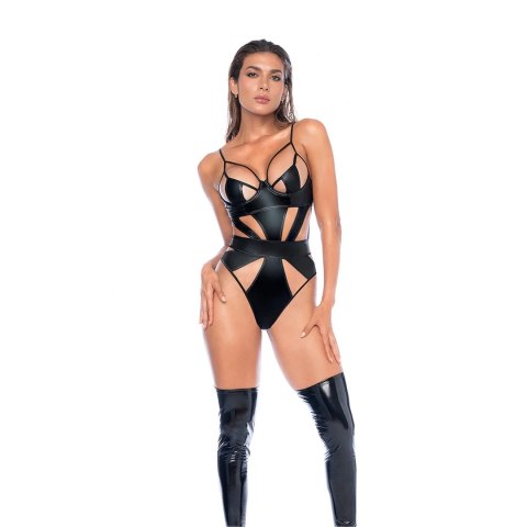 Mapale Body Wet Look Black M z fiszbinami i regulacją Mapale