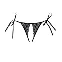 Obsessive Lolita Allure koronkowe majtki z siateczką brazyliany czarne Allure