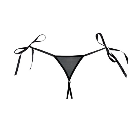 Obsessive Lolita Allure koronkowe majtki z siateczką brazyliany czarne Allure
