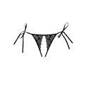 Obsessive Lolita Allure koronkowe majtki z siateczką brazyliany czarne Allure