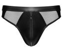 Svenjoyment Briefs 3XL czarne wetlook z siateczką i zamkiem Svenjoyment