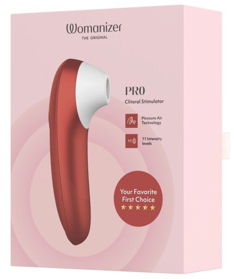 Womanizer Pro Red - Model z 11 trybami i technologią powietrzną Womanizer