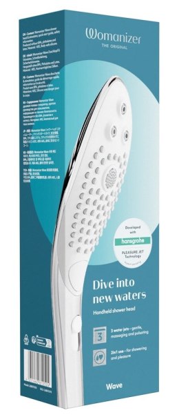 Womanizer Wave Chrome - uniwersalna głowica natryskowa 3 funkcje 27,7 cm Womanizer