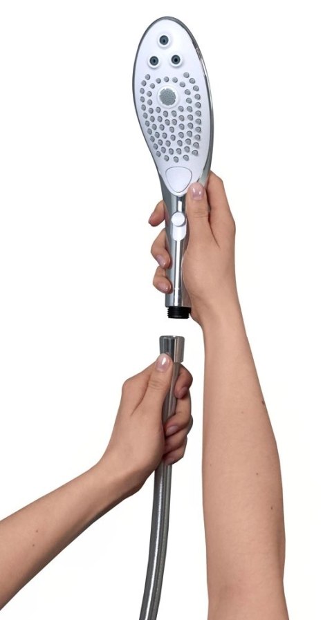 Womanizer Wave Chrome - uniwersalna głowica natryskowa 3 funkcje 27,7 cm Womanizer