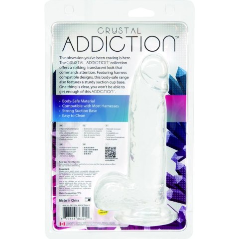 Addiction Crystal Addiction Clear 20 cm - model z przyssawką, transparentny Addiction