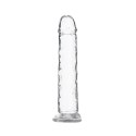 Addiction Crystal Addiction Vertical 18cm - Transparentny model TPE z przyssawką Addiction