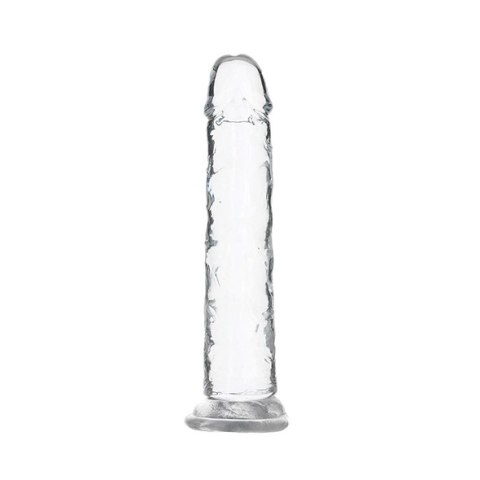 Addiction Crystal Addiction Vertical 18cm - Transparentny model TPE z przyssawką Addiction