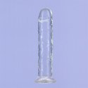 Addiction Crystal Addiction Vertical 18cm - Transparentny model TPE z przyssawką Addiction