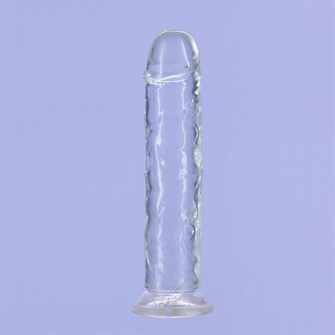 Addiction Crystal Addiction Vertical 18cm - Transparentny model TPE z przyssawką Addiction