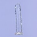 Addiction Crystal Addiction Vertical 18cm - Transparentny model TPE z przyssawką Addiction