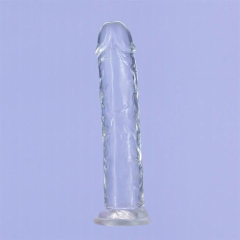 Addiction Crystal Addiction Vertical 18cm - Transparentny model TPE z przyssawką Addiction
