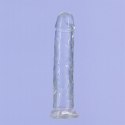 Addiction Crystal Addiction Vertical 18cm - Transparentny model TPE z przyssawką Addiction