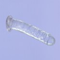 Addiction Crystal Addiction Vertical 18cm - Transparentny model TPE z przyssawką Addiction
