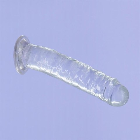 Addiction Crystal Addiction Vertical 18cm - Transparentny model TPE z przyssawką Addiction