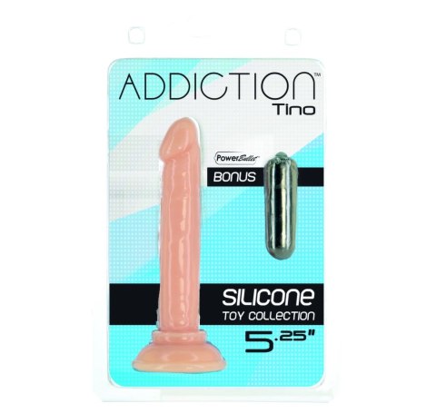 Addiction Tino Model 13 cm silikonowy z przyssawką i miniwibratorem Addiction