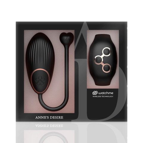 Anne's Desire Egg - Czarny z zegarkiem zdalnego sterowania WATCHME, 7 trybow ANNE´S DESIRE