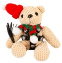 Bad Kitty Teddy Winter Edition maskotka z uprzężą i brelokiem 11 cm Bad Kitty