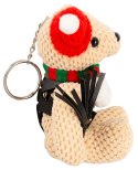 Bad Kitty Teddy Winter Edition maskotka z uprzężą i brelokiem 11 cm Bad Kitty