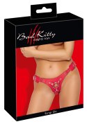 Bad Kitty Uprząż Czerwona S-L Regulowana Skorzany Design Bad Kitty