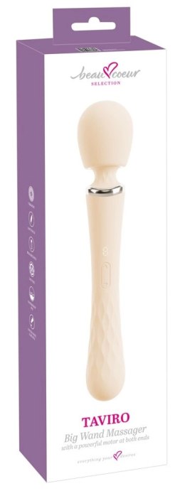 Beau coeur Taviro Big Wand - wielofunkcyjny masażer 2w1, silikonowy, 31,7 cm Beau coeur