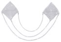 Cottelli ACCESSOIRES dekoracyjne ozdoby na ciało Square srebrne 6,5x6,5 cm Cottelli