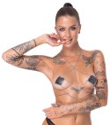 Cottelli Accessories ozdobne naklejki na ciało z łańcuszkiem srebrnym 5,5 cm Cottelli
