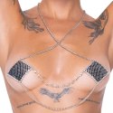 Cottelli Accessories ozdobne naklejki na ciało z łańcuszkiem srebrnym 5,5 cm Cottelli